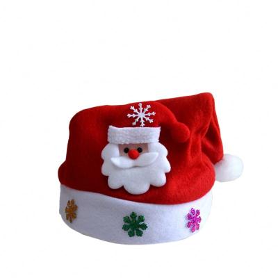 China 2019 Popular Promotion Christmas Ornaments Hat Santa Claus Adult /Children Red Ordinary Christmas Hat for sale