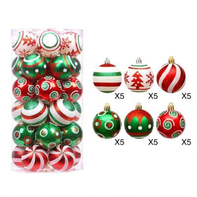 China 2021 Christmas Ornaments Christmas Tree Decoration Christamas For Home Christmas Tree Ornaments 30pcs 6cm Plastic Balls for sale