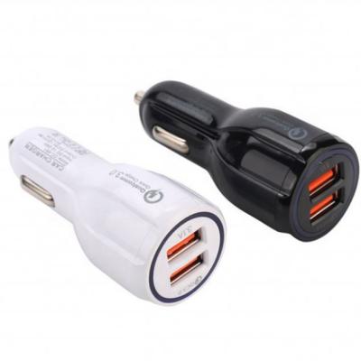 China Wholesale retail car charger porta usb car charger adapter double QC 3.0 for sale