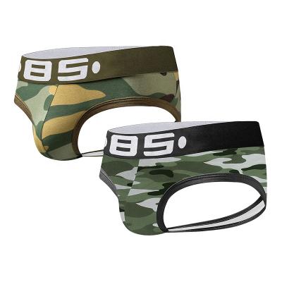 China ORLVS Antibacterial Mens Camouflage Briefs And Boxers Printed Letter Underwear Cotton Briefs Man Panties Gay Hombre Sexy Underpant Slip for sale