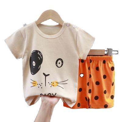 China Casual Baby Clothing Set For 0-5Y Kids Girl Summer Playwear T-shirt Sets Newborn Baby Boy Clothes Tops And Shorts Toddler Pajamas Suit for sale