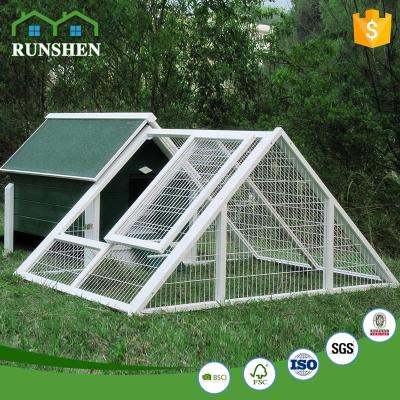 China Easy Clean Luxury Wooden Chicken Cage With Backyard Outdoor Run for sale