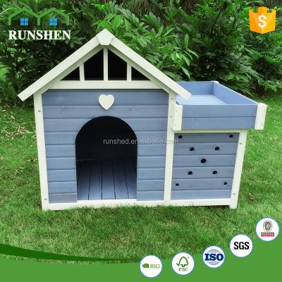 China Durable Classic Galvanized Outdoor Dog Kennel Wooden Kennel Wholesale Dog Cages for sale