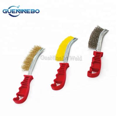 China Red Plastic Handle GNBWB-22 Knife Grinding Steel Back Brush for sale