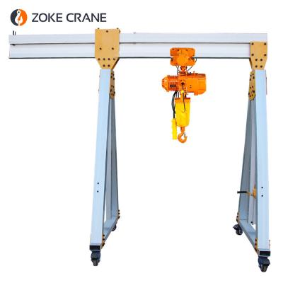 China Gantry Crane Alu Portable Gantry Crane with Manual Hoist and Electric Chain Hoist for sale