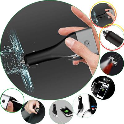 China 6 in 1 Emergency Mini Safety Hammer Auto Car Window Glass Breaker Seat Belt Cutter 111*42*26MM for sale