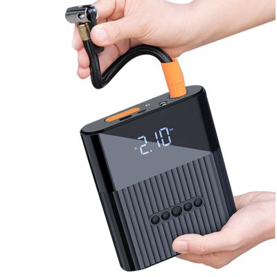 China Start Micro Digital Automobile Emergency Tire Inflator LCD Display Pump Compressor Emergency Light Inflatable Air Compressor for sale