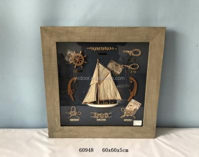 China Classic handcrafted nautical frame in knot wood, hot sale for many years, knot shadow box on the wall for sale