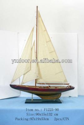 China Europe Ship Model Navigation Antique Wooden Ship Model [90cm Length] for sale