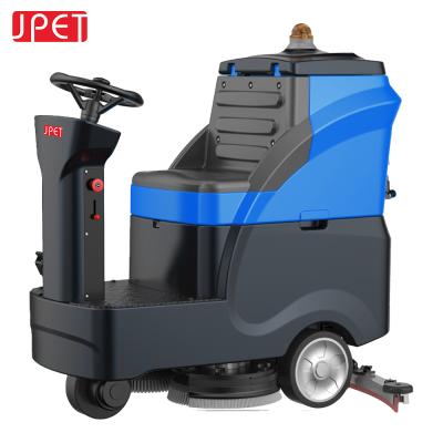 China Hotels Hotels Ride on Automatic Floor Scrubber Scrubber Dryer Machine for Warehouse, Factory, Airport, Workshop for sale