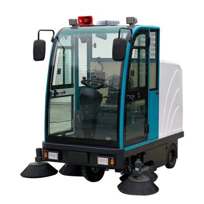 China China Manufacturer Low Price Fully Enclosed Industrial Automatic Scrubber Driving Sweeper Cleaner Electric Drive Floor Sweeper for sale