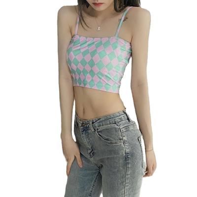 China 2021 summer new arrival fashion sling one QUICK DRY shoulder slimming crop top for women for sale