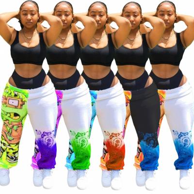 China Urban Casual Women's Breathable Clothing Sports Harem Digital Positioning Printing Pants for sale