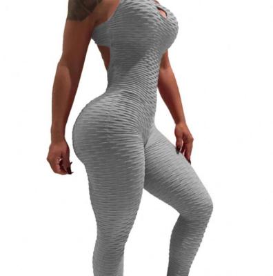 China 2021sexy Anti-wrinkle Wear Legging Cross Back Pants Jumpsuits One Piece Yoga Jumpsuit For Woman for sale