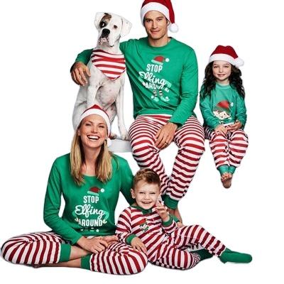 China 2020 New Family QUICK DRY Matching Outfits Father Son Mother Print Long Sleeve Christmas Pajamas Set for sale