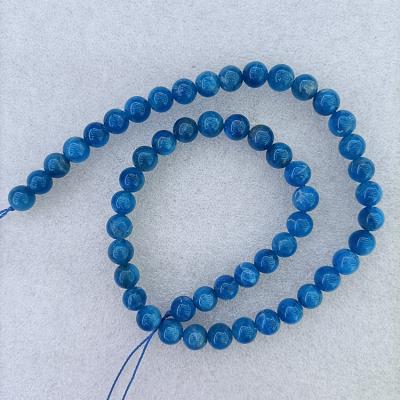 China Good Quality Trendy Stone Beads Bracelet Natural 8MM Round Apatite Beaded Stone Beads for sale