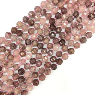 China Trendy Strawberry Crystal Bracelet Natural Gemstone Beads Lantern Type 10mm for sale