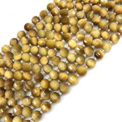 China Fashionable 10mm Gold Lantern Type Tiger Eye Beads High Quality Gemstones Bracelet for sale