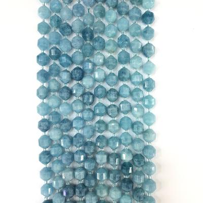 China Fashionable 10mm Double Tip Optimize Natural Blue Green Loose Stone Beads for sale