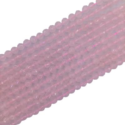 China Polished Beads Strand 6mm Quartz Beads Pink Loose Bead Gemstones Wholesale Stone Bracelet for sale