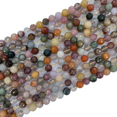 China Polished Beads Strand Mix Rutilated Quartz 10mm Natural Loose Beads Gemstone Beads Natural Stone Loose Beads for sale