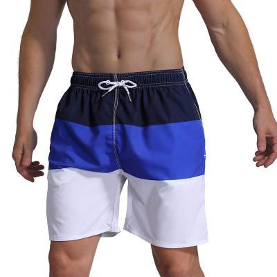 China Anti-Wrinkle Summer Striped Snack Shorts Cool Men Plaid Beach Pants Quick-Drying Shorts Set Elastic Band for sale