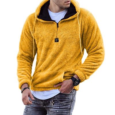 China 2021 Anti-Wrinkle Fashion Plush Loose Mens Hoodies Solid Color Plus Size Mens Hoodies And Sweatshirts for sale