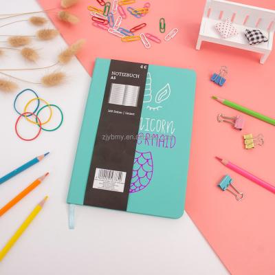 China Write A5 Promotional Cardboard Cover Inscribed Logo Notebook For School Custom Made Thermal Binding for sale