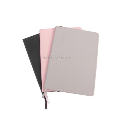 China Write Customized Color Business Promotional Style Soft Vegan Leather Notebook With Marker Line for sale