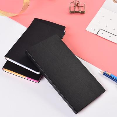 China Fashion Self Adhesive Good Quality Middle / Large Size Colorful Black Leather Skin Material Memo Pad With Stick for sale