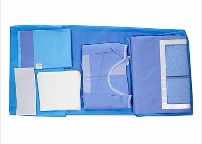 China Laparoscopy Procedure Pack SMS Fabric Sterile Green Surgical Pack Essential Lamination Patient Disposable Surgical Pack for sale