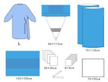 중국 불균형 일회용 직물 외과용 패키지 배달 세트 OB 패키지 외과용 키트 판매용