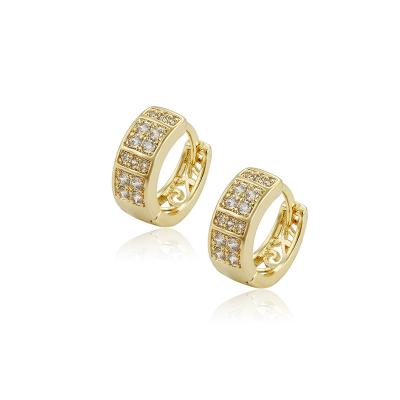 China Modern Female Jewelry Hypoallergenic 14k Gold Plated CZ Mini Hoop Earring For Women from Bohemia 96438 for sale