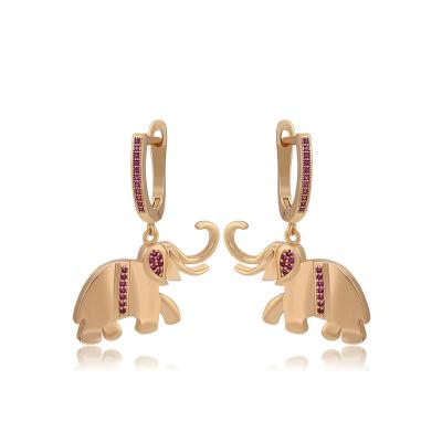 China 2022 fashion new arrivals metal classic elephant shaped circle earring women jewelry gold plated earrings for sale