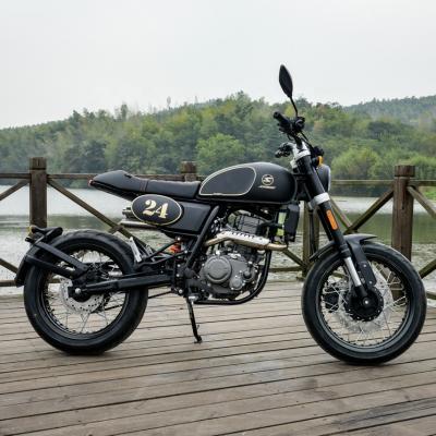 China NEW SKYTEAM Street Tracker 125cc Motorcycle EEC EURO 5 APPROVED Fuel Injection Scrambler Classic Vintage Racer Bike 12L for sale