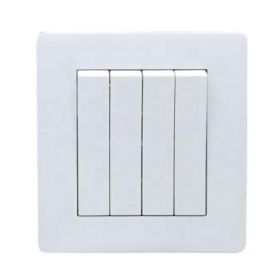 China Sran Installation Electric Wall Switch 86type Aluminum Alloy 4 Gang 2 Way Easy Switch Luxury Industrial Lamp Switch for sale