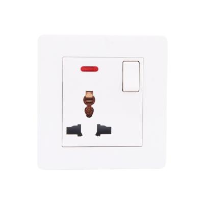 China Professional Fashion Simplicity China Manufacture Wall Power Socket 10A Switch Socket With Neon for sale