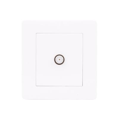 China RTS Mode Simplicity - Tempered Dual Glass Panel Satellite TV Outlet With Socket Power Outlet Wall Outlet for sale