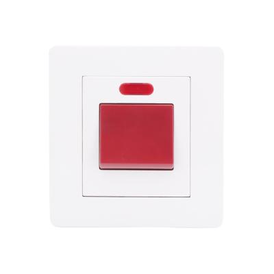 China Hot Selling Simplicity Fashion PC Materials Switch 45A Electrical Wall Switch With Neon for sale