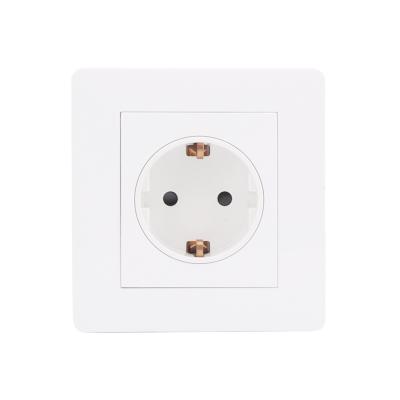 China Fashion Simplicity European Standard Sockets And Single Switches 16A Schuko Electrical Socket Outlet for sale