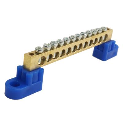 China CNGP JINH Connecting Wire Grounding Tie Copper Terminal Block Copper Insulated Neutral Bar With Holder for sale