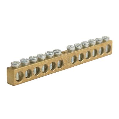 China CNGP Ground Terminal Electrical Block Din Rail Connector Screw Brass Neutral Terminal Connector for sale