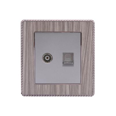 China New Stainless Steel Residential Panel TV and Internet Computer Data Wall Outlet for sale