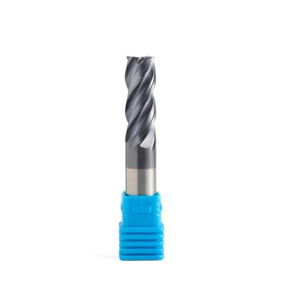 China Metal Milling Cutter CNC Reverse Helix 4 Flute Solid Combo Tungsten Carbide Milling for sale