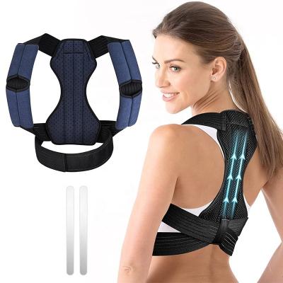 China 2021 Elasticity Posture Brace Upgraded Back Corrector Breathable Adjustable with 2 Support Bars and Comfortable Armpit Pads for Neck Pain Relief for sale