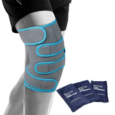 China Reusable Ice Pack Non-Slip Wrap Knee Gel Cold Pack with Cold and Hot Compress for Knee Injuries, Post-surgery Recovery and Swelling for sale