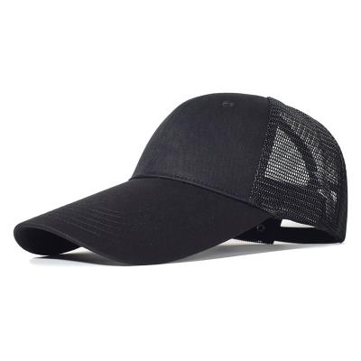 China COMMON Long-brimmed Running Hat Mesh Fitted Cap Adjustable Breathable Sports Casual Baseball Cap Trucker Hat for sale