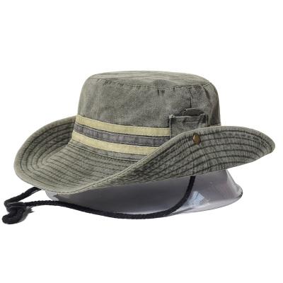 China Character Fishing Hiking Outdoor Safari Beach Cotton Bucket Hat Summer Brim Boonie Hat Men Women Sun Hat Wide Bucket Hat for sale