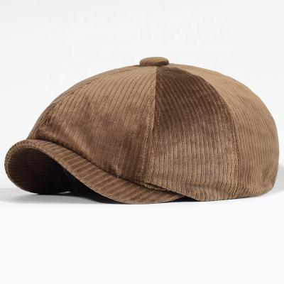 China Ivy Cap Octagonal Hat Soft Berets Hats Retro Flat Detective Hats Unisex Character Newsboy Newsboy Hats for sale