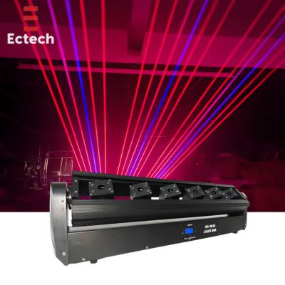 China Wedding Hot Stage Lighting DMX 6 Eyes RGB Moving Head Barra Lazer Beam Movil Disco Party DJ Laser Lights for sale